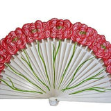 Spanish fan/hand-painted fan/flamenco fan/wood fan  "Bouquet of roses"