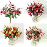 Artificial Lily Tulip False Garden Grass Outdoor Plants Plastic Flowers Fake