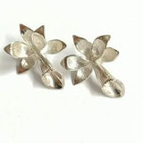 Orchid studs made from Silver