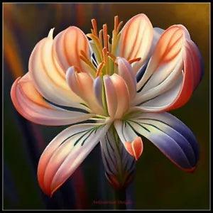 Delicate African Lily - Chart Counted Cross Stitch Patterns Needlework DMC Color