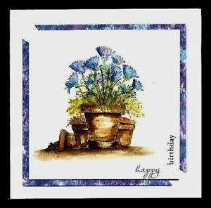 Carnations  RETIRED L@@K @ PHOTO 2 IMAGE OF STAMP Art Impressions Rubber Stamps