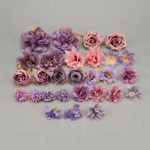 28Pcs Artificial Silk Flower Heads Bulk Set Party Table Flower bouquet Decor