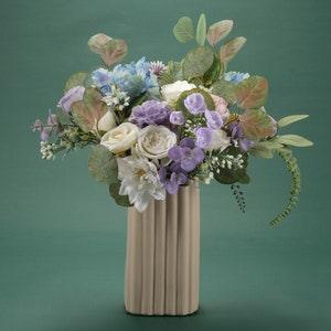 Purple Artificial Silk Flower Combo Set For DIY Vase Bouquets Wedding Table Centerpiece Decor Material Package