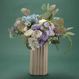 Purple Artificial Silk Flower Combo Set For DIY Vase Bouquets Wedding Table Centerpiece Decor Material Package