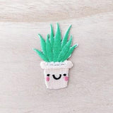 Happy Potted Plant Iron On Patch, Embroidery Patch, Cute Kawaii Patch, Sew On Patch, Craft Supply, DIY Patches 3