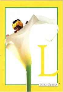 Postcard L is for Lily Baby In A Flower Outfit Anne Geddes Alphabet