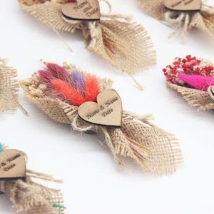 Personalized Bulk Wedding Bouquet for Guest Mini Dried Flower Favor Gift US/UK/CA