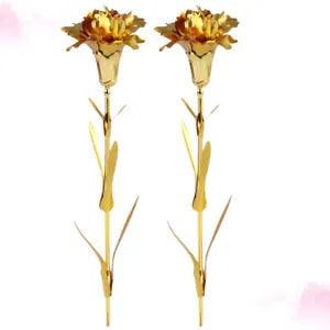 2 Pcs Romantic Carnation Flower Womens Gift Creative Present for