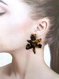 LELE SADOUGHI SMALL PAPER LILY EARRINGS tortoiseshell