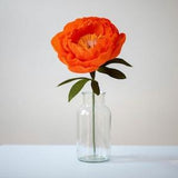 Orange Crepe Paper Peony ?? Home Decoration ?? Birthday Gift ?? Graduation Gift ?? Wedding Flowers ?? Anniversary