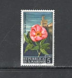San Marino 1967 PEONY FLOWER AND VIEW OF MT. TITANO SC 654  MNH