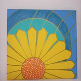 Sunflower stained glass look, canvas, one of a kind original hand painted