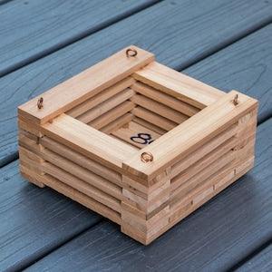 080. Salvaged Louisiana Baldcypress Wood Hanging Basket Planter for Orchids, Bromeliads, Ferns, Cacti, Other Epiphytes and Succulents