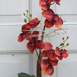 FRI-Collection silk flower arrangement orchid phalaenopsis silk flowers ceramic planter