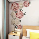 Peony Flower Pattern Wall Sticker Mural Decals Home Bedroom Art Decor Newly