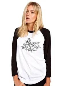Peony Flower Girls Baseball Top Flowers Tattoo Nature Gift Gift Design Fashion