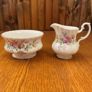 Royal Albert Moss Rose Mini Cream, Open Sugar Bowl Set