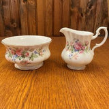 Royal Albert Moss Rose Mini Cream, Open Sugar Bowl Set