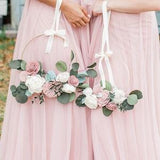 Blushing Rose Carrying Hoop - Allure Collection - Wood Flowers - Sola Flower -  Wedding Bouquet Alternative - Sola Wood - Dusty Rose & Blush