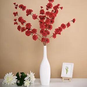 2 RED 42" Stem SILK ARTIFICIAL Carnation FLOWERS Sprays Wedding Party Supplies