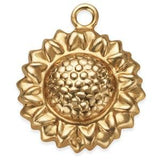 1 Pc Bag of 14K Gold Filled 14.4x17 mm Sunflower Charm (GFP1797)
