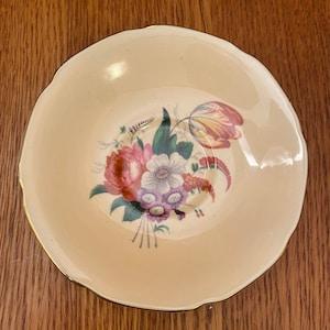 Vintage Paragon Double Warranted Replacement Saucer with Peach Background and Floral Bouquet Inside