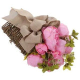 Home Decor Peony Flower Wall Hanging Front Door Hanging Flower Basket