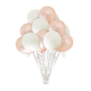 Rose Gold White Balloon Bouquet | Rose Gold Balloons | Rose Gold Birthday Party Theme