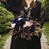 Black bridal bouquet Black wedding bouquet Black bride bouquet Gothic bouquet Gothic bridal bouquet Black gothic bouquet Black and purple