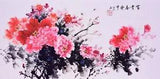 ORIENTAL ASIAN ART CHINESE FAMOUS WATERCOLOR PAINTING-Peony flower&bee lover