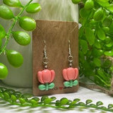 Springtime Flower Resin Dangle Earrings