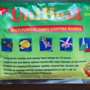 Uniheat 72 Hour Shipping Warmer Heat Packs sold with Plant Purchase Only