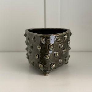 Jim Mulfinger Hob Nail Planter, Hand Made Orchid Pot