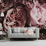 Peony bouquet wall mural, peel and stick wallpaper, self adhesive wallpaper, floral removable wallpaper, home decor