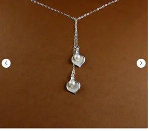 Calla Lilly Calla Lily Necklace Calla Lily Lariat Flower Sterling Silver Chain