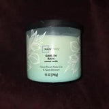 MAINSTAYS GARDEN RAIN SCENT CANDLE 14 oz Green Floral Water Lily & Apple Blossom