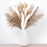 95PCS Dried Flowers Pampas Grass Boho Decor, Dried Pampas Grass for Boho 95pcs