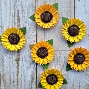 Sunflowers | Paper Sunflowers | Handmade Sunflowers |  Dessert Table Decor| Paper Party Decor | Baby Girl Nursery Flowers