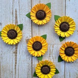Sunflowers | Paper Sunflowers | Handmade Sunflowers |  Dessert Table Decor| Paper Party Decor | Baby Girl Nursery Flowers