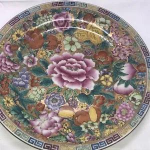 Vintage Painted  Floral flowers pink gold 10??? GOLDEN PEONY Plate China/ Japan