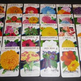 Original EMPTY! All Flowers lot 30 different vintage lithographed seed packets 1930-1970 General Store Garden San Antonio Texas Lone Star #3