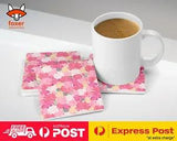 COASTER COFFEE DRINKING MAT|PEONIES FLOWER ROSE PATTERN