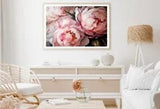 Pink Peony Flowers Bouquet Print Premium Poster High Quality choose sizes