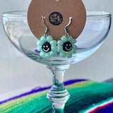 Beaded Smiley Daisy Earrings - Y2K Beaded Earrings - 90s Jewellery - Delicate Drop Hook Earrings