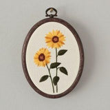 Sunflower Embroidery Hoop Art - Sunflower Embroidery Wall Decor - Floral Hand Embroidery