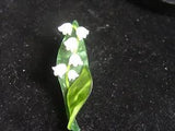 ERSTWILDER  BLOOMING BELLS LILY OF THE VALLEY FLOWER / FLORAL  RESIN BROOCH