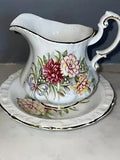 WEDDING BOUQUETS By Paragon Creamer And Saucer EUC Carnations Ribbon