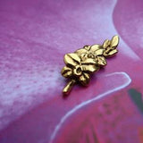 Orchid Gold Dipped Pewter Lapel Pin- CC438G- Orchids, Exotic Flowers, Flowers, Floral, and Garden Pins