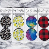 Car Coasters, Neoprene Car Coasters, Car Accessories, Personalize Your Car, Cupholder Coasters