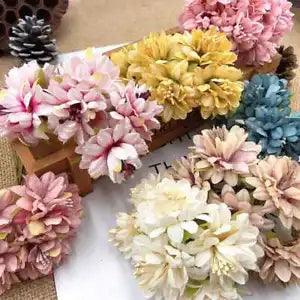 New Headdress Flower Style Mori Flower Carnation Color Silk Small Flower Flower